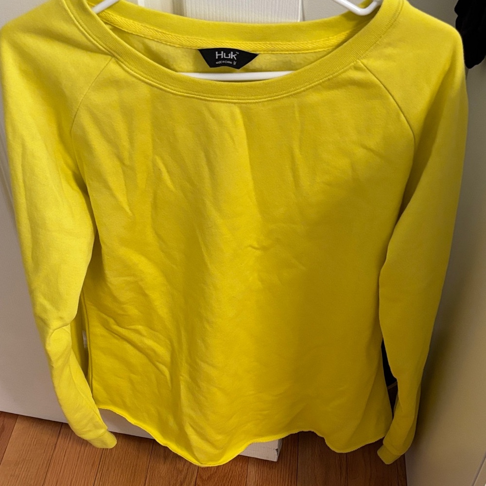 Huk Women's Bright Yellow Long Sleeve Top